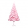 Árbol de Navidad artificial con soporte PVC rosa 210 cm 1