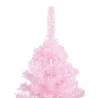 Árvore de Natal artificial com suporte 210 cm PVC rosa 2