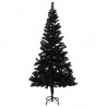 Árbol de Navidad artificial con soporte PVC negro 150 cm 1