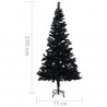 Árbol de Navidad artificial con soporte PVC negro 150 cm 5