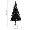 Árvore de Natal artificial com suporte 180 cm PVC preto 5