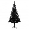 Árvore de Natal artificial com suporte 210 cm PVC preto 1