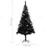 Árbol de Navidad artificial con soporte PVC negro 210 cm 5