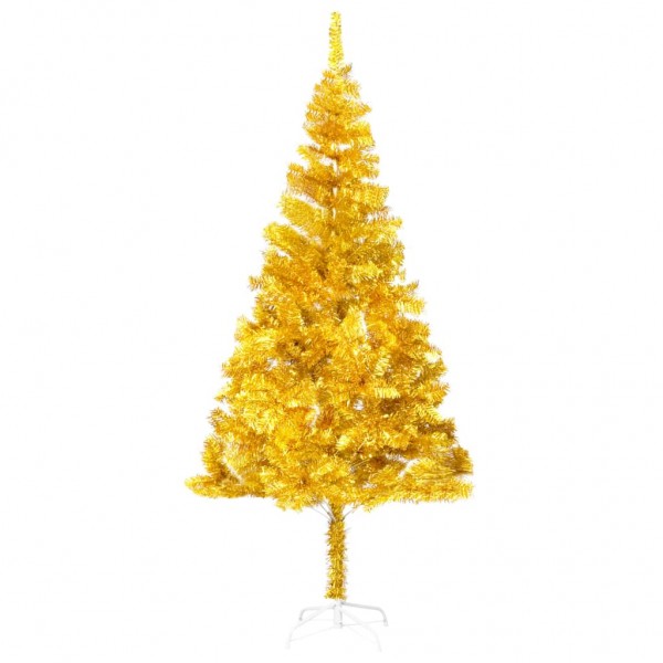 Árbol de Navidad artificial con soporte PET dorado 180 cm D