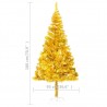 Árbol de Navidad artificial con soporte PET dorado 180 cm 5