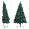 Medio árbol de Navidad artificial con soporte PVC verde 180 cm 2