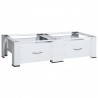Pedestal doble para lavadora y secadora con cajones blanco 1