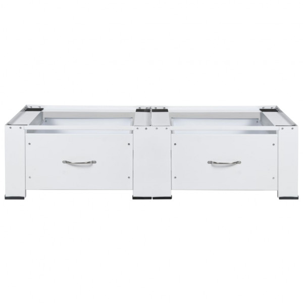 Pedestal doble para lavadora y secadora con cajones blanco M 3