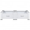 Pedestal doble para lavadora y secadora con cajones blanco 3
