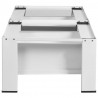 Pedestal doble para lavadora y secadora con cajones blanco 4