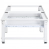 Pedestal doble lavadora secadora con estantes extraíbles blanco 4