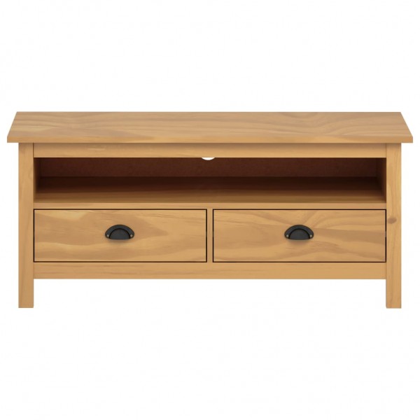 Mueble de TV Hill madera maciza pino marrón miel 110x40x47 cm M 2