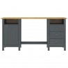 Escritorio Hill Range madera de pino gris 150x50x74 cm 2