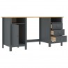 Escritorio Hill Range madera de pino gris 150x50x74 cm 4