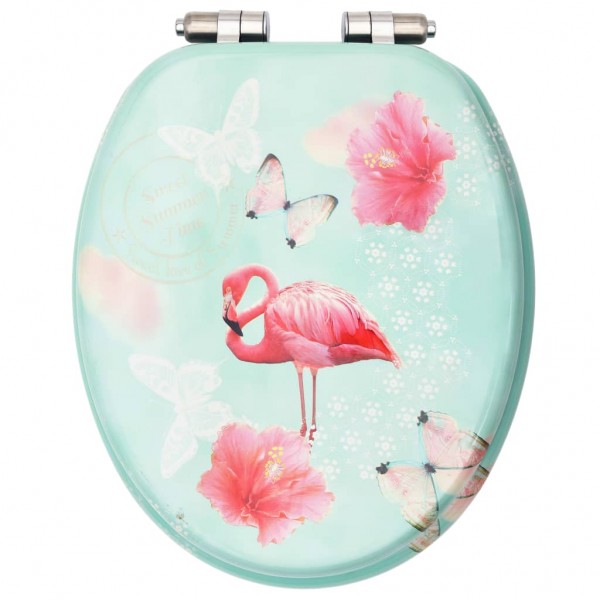 Assento de sanita com tampa de fecho suave MDF design flamingo M 5