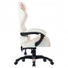 Silla gaming de cuero sintético rosa 3