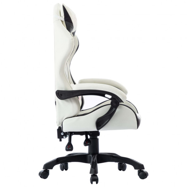 Silla gaming de cuero sintético negro M 3