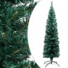 Árvore de Natal artificial fina com suporte 150 cm PVC verde 3