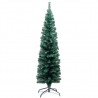 Árvore de Natal artificial fina com suporte 150 cm PVC verde 1
