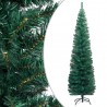 Árbol de Navidad artificial delgado y soporte PVC verde 180 cm 1