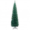 Árbol de Navidad artificial delgado y soporte PVC verde 210 cm 1
