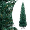 Árvore de Natal artificial fina com suporte 240 cm PVC verde 1