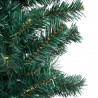 Árvore de Natal artificial fina com suporte 240 cm PVC verde 4