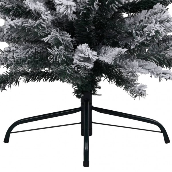 Árbol de Navidad artificial verde con nieve PVC 150 cm M 5