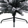 Árvore de Natal artificial fina com neve 150 cm PVC verde 5