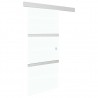 Porta deslizante batente suave vidro ESG/alumínio 76x205 cm 3