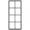 Puerta corredera aluminio y vidrio ESG negra 76x205 cm 3