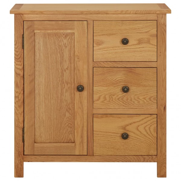 Aparador de madera maciza de roble 70x35x75 cm M 3