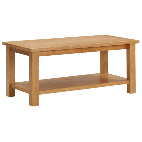 Mesa de centro de madera maciza de roble 90x45x40cm D