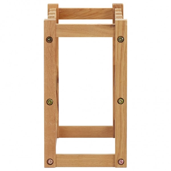 Botellero para 12 botellas madera maciza de roble 47x21x36 cm M 3