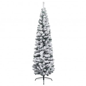 Árbol de Navidad artificial verde con nieve PVC 180 cm H
