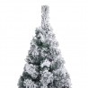 Árvore de Natal artificial fina com neve 180 cm PVC verde 3