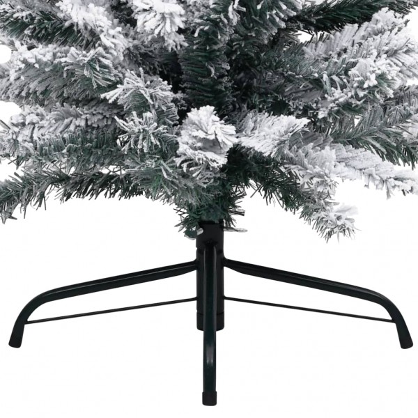 Árvore de Natal artificial fina com neve 180 cm PVC verde M 5