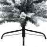 Árvore de Natal artificial fina com neve 180 cm PVC verde 5