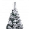 Árbol de Navidad artificial delgado verde con nieve PVC 240 cm 3