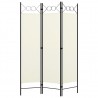 Biombo divisor de 3 paneles blanco crema 120x180 cm 2