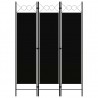 Biombo divisor de 3 paneles negro 120x180 cm 1