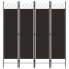Biombo divisor de 4 paneles marrón 160x180 cm 1