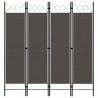 Divisória de quarto com 4 painéis 160x180 cm antracite 1