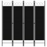 Divisória de quarto com 4 painéis 160x180 cm preto 1