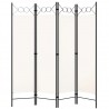 Biombo divisor de 4 paneles blanco crema 160x180 cm 2