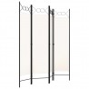 Biombo divisor de 4 paneles blanco crema 160x180 cm 3
