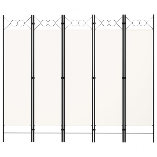 Divisória de quarto com 5 painéis 200x180 cm branco M 3