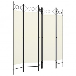 Divisória de quarto com 5 painéis 200x180 cm branco H