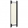 Biombo divisor de 5 paneles blanco crema 200x180 cm 4