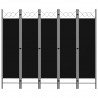 Divisória de quarto com 5 painéis 200x180 cm preto 1